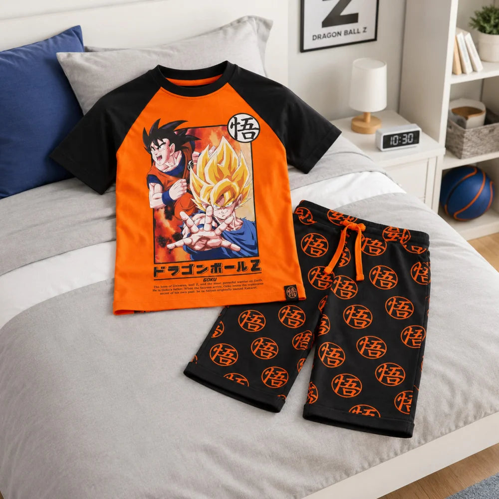 Anime Dragon Ball Z Goku Jungen Sommerset Shorts plus T-Shirt 122-152 Baumwolle - WS-Trend.de