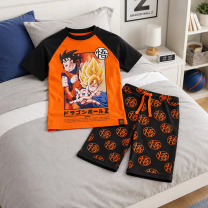 Anime Dragon Ball Z Goku Jungen Sommerset Shorts plus T-Shirt 122-152 Baumwolle - WS-Trend.de