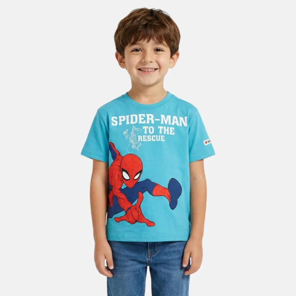 Marvel Spiderman Kinder Jungen T-Shirt Kurzarm Shirt Gr. 98 bis 128 Baumwolle - WS-Trend.de