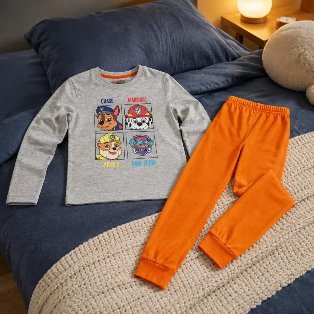 Paw Patrol Kinder Jungen langarm Schlafanzug Pyjama 100% Baumwolle Gr. 110-128 - WS-Trend.de