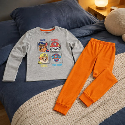 Paw Patrol Kinder Jungen langarm Schlafanzug Pyjama 100% Baumwolle Gr. 110-128 - WS-Trend.de