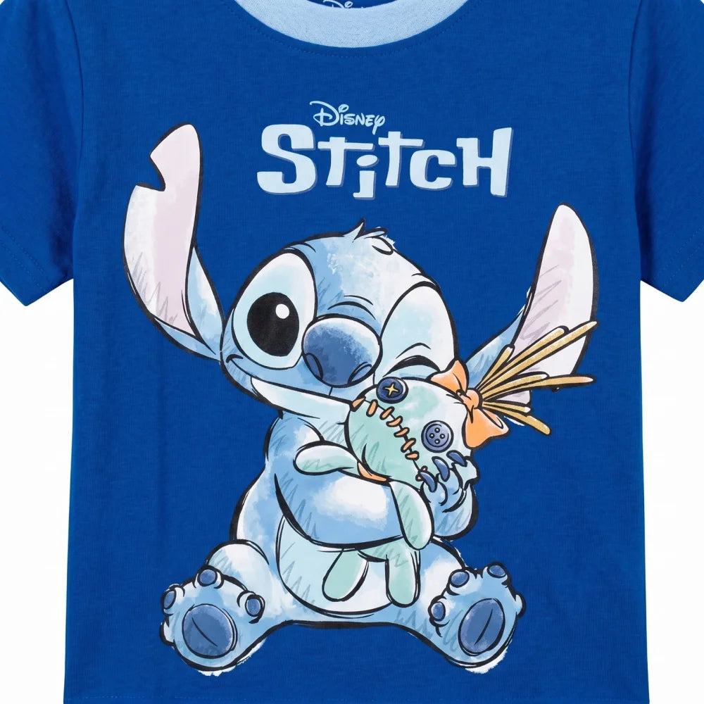 Disney Stitch Kinder Jungen T-Shirt Kurzarm Shirt Gr. 98 bis 128 Baumwolle - WS-Trend.de