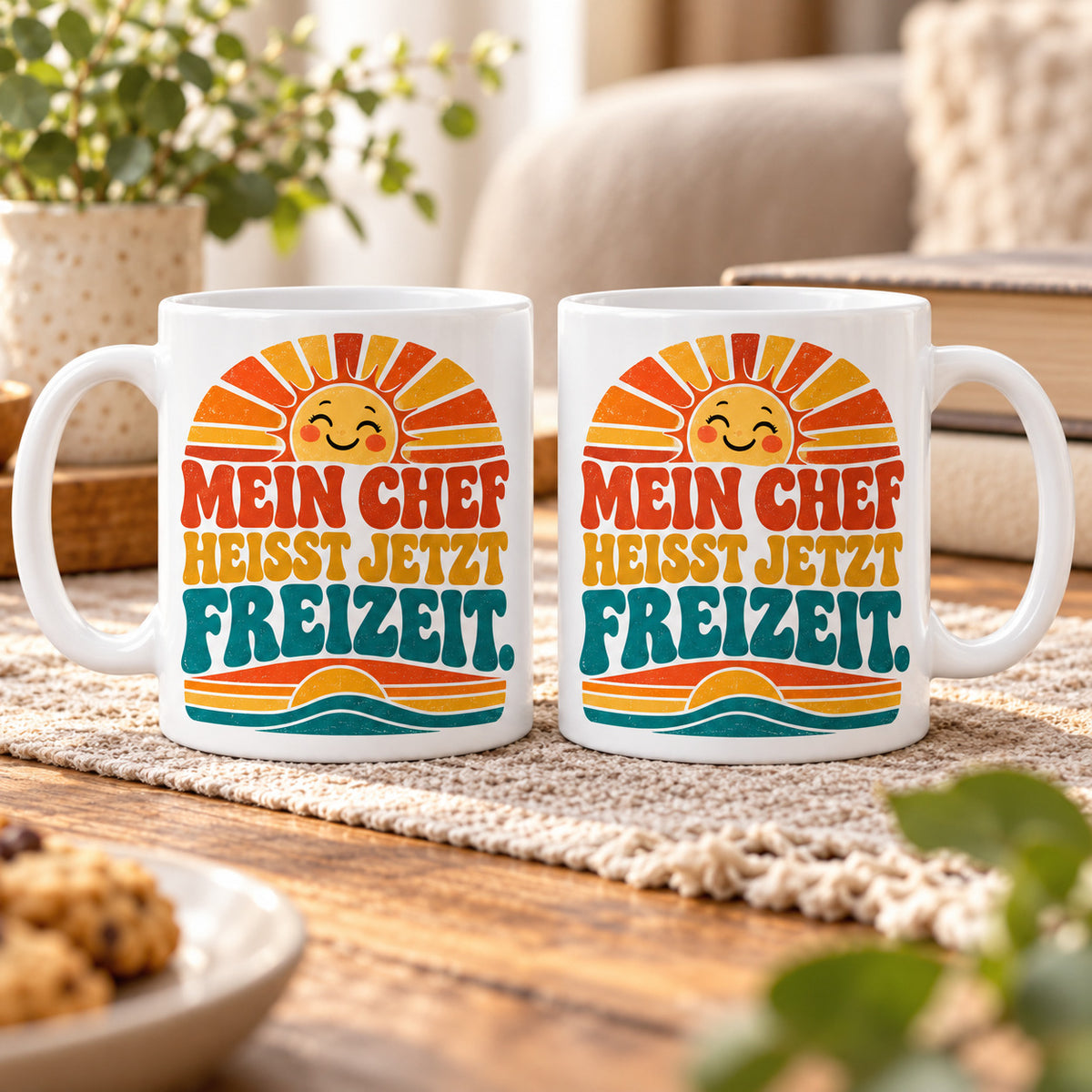 Rententasse mit Spruch Keramik 330ml Geschenk zum Ruhestand beidseitig