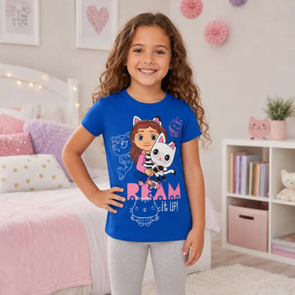 Print-Shirt Gabby’s Dollhouse Netflix Gabbys Mädchen Kinder T-Shirt Shirt 100% Baumwolle - WS-Trend.de