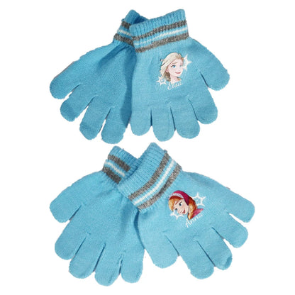 Disney Die Eiskönigin Elsa & Anna Mütze mit Handschuhen Blau 52–54 cm - WS-Trend.de