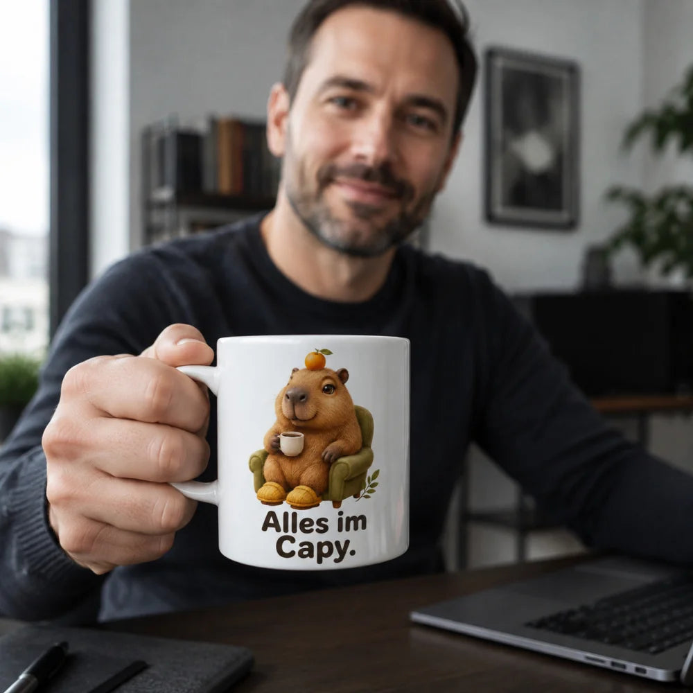 Alles im Capy Tasse - Geschenk mit Spruch - 330 ml beidseitig bedruckt - WS-Trend.de