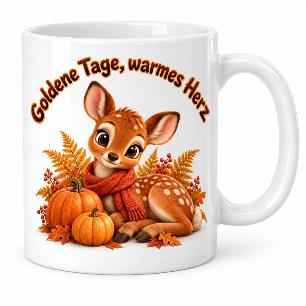 WS-Trend Herbst Tasse Rehkitz mit Spruch Keramik 330 ml - WS-Trend.de