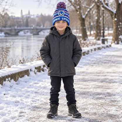 Sonic the Hedgehog Kinder Jungen Winter Bommel Mütze Gr. 52-54 - WS-Trend.de