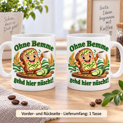 WS-Trend Bemme Kaffeetasse sächsischer Spruch Keramik 330 ml fürs Büro - WS-Trend.de