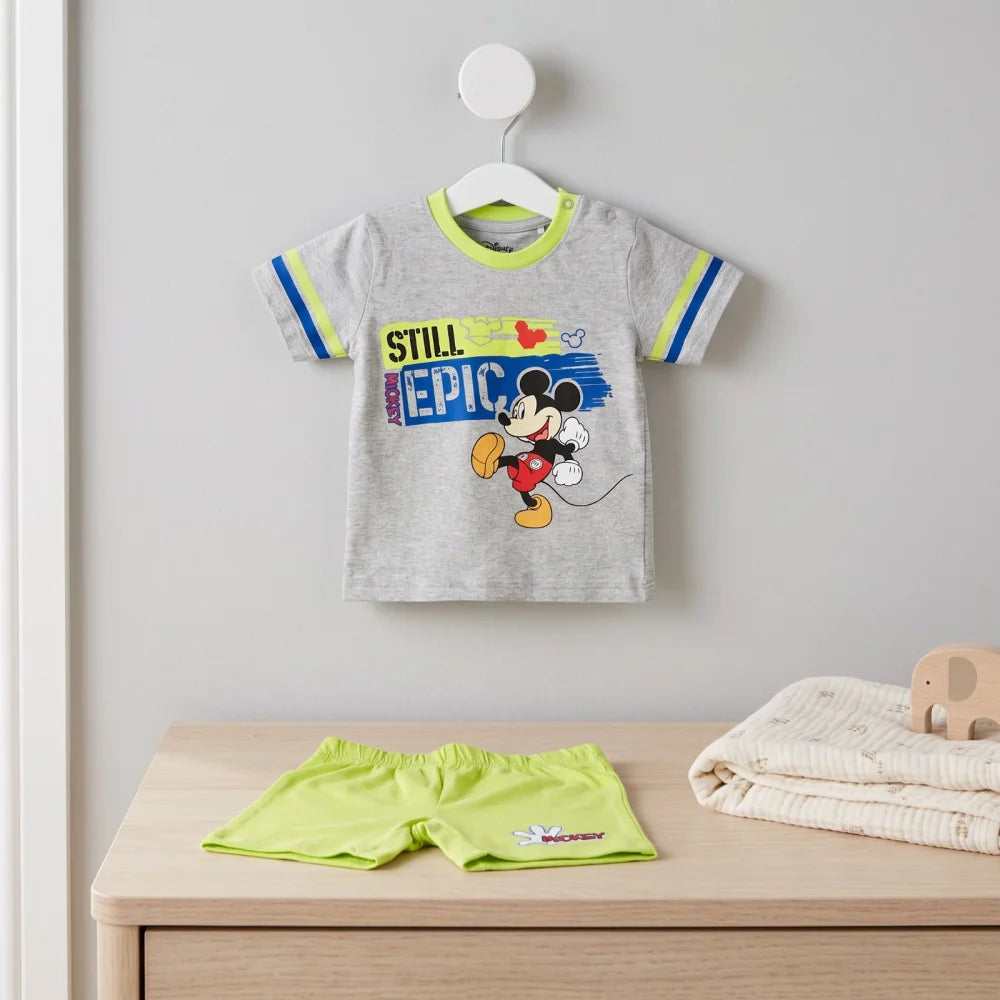 Disney Mickey Maus Baby 2tlg.Set Kleinkind T-Shirt plus Shorts Gr. 62 - 86 - WS-Trend.de