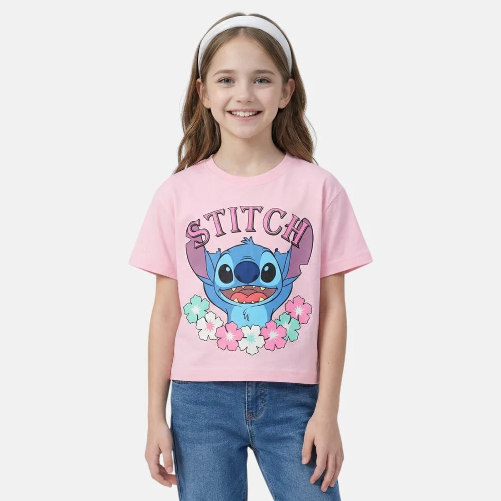 Disney Stitch Kinder Mädchen T-Shirt Kurzarm Shirt Gr. 98 bis 128 Baumwolle - WS-Trend.de