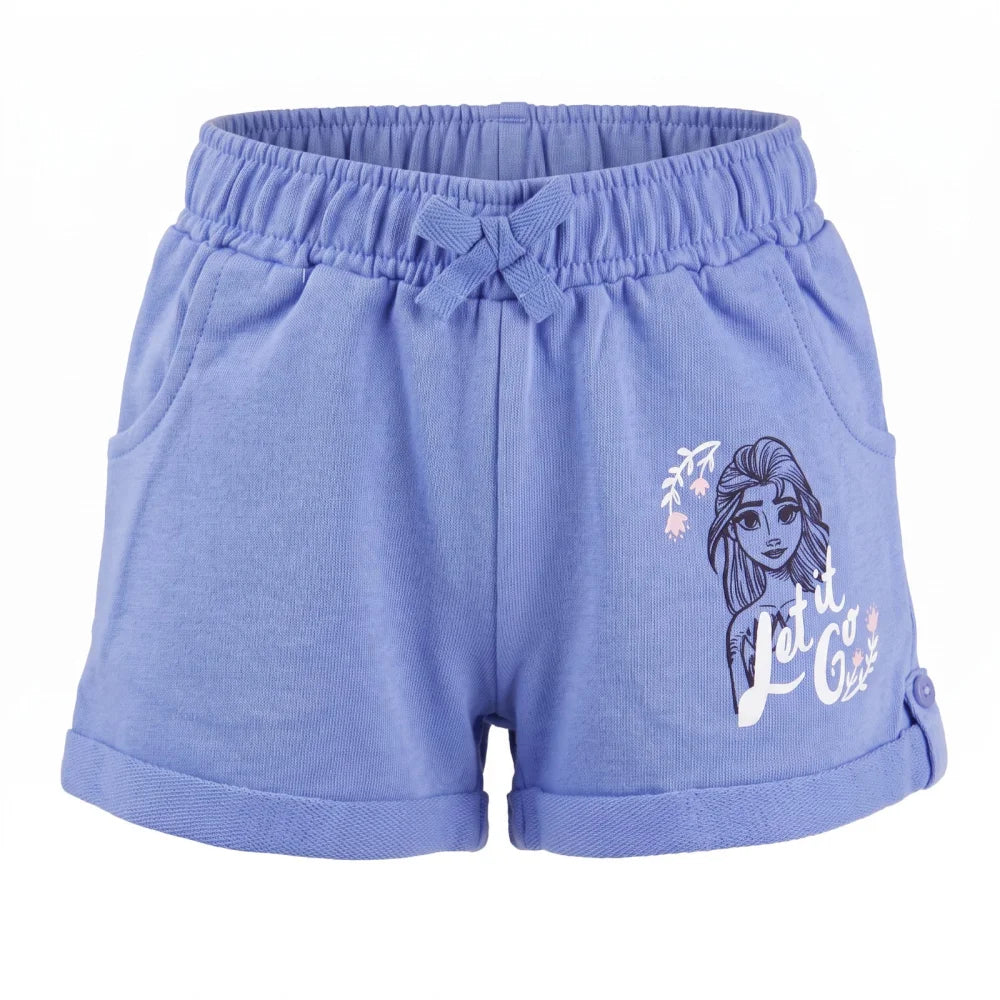 Disney Frozen Die Eiskönigin Elsa Kinder Shorts Mädchen 92-98 Blau Grau - WS-Trend.de