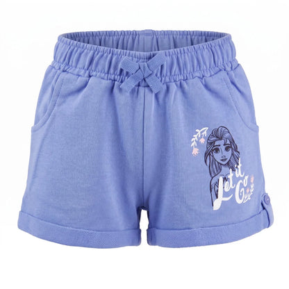 Disney Frozen Die Eiskönigin Elsa Kinder Shorts Mädchen 92-98 Blau Grau - WS-Trend.de