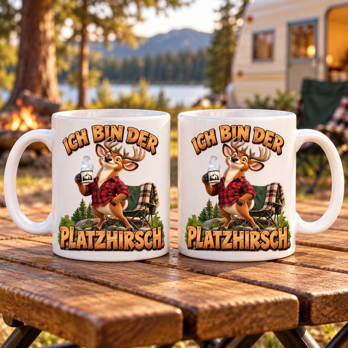 Camping Tasse Spruch Keramik 330 ml Geschenk Camper Wohnmobil Urlauber