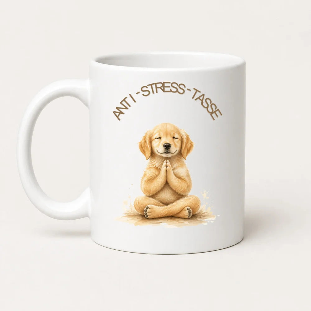 Anti-Stress-Tasse Retriever-Welpe Aquarell 325 ml Keramik Geschenk - WS-Trend.de
