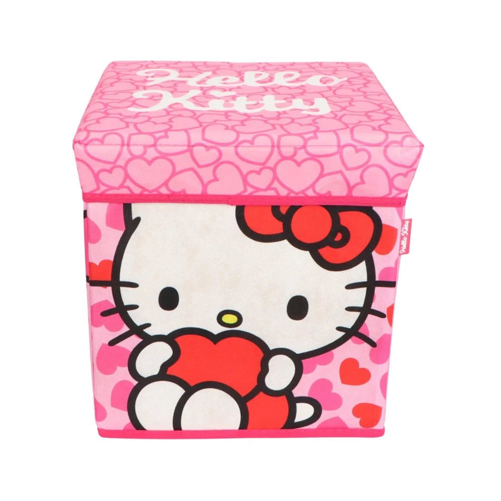Hello Kitty Kinder Spielzeug Korb Spielzeugkorb Deckel 30x30x30 cm - WS-Trend.de