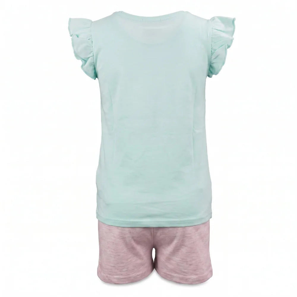 LOL Surprise Kinder kurzarm Schlafanzug Pyjama 98 bis 122 Baumwolle Grün Rosa - WS-Trend.de