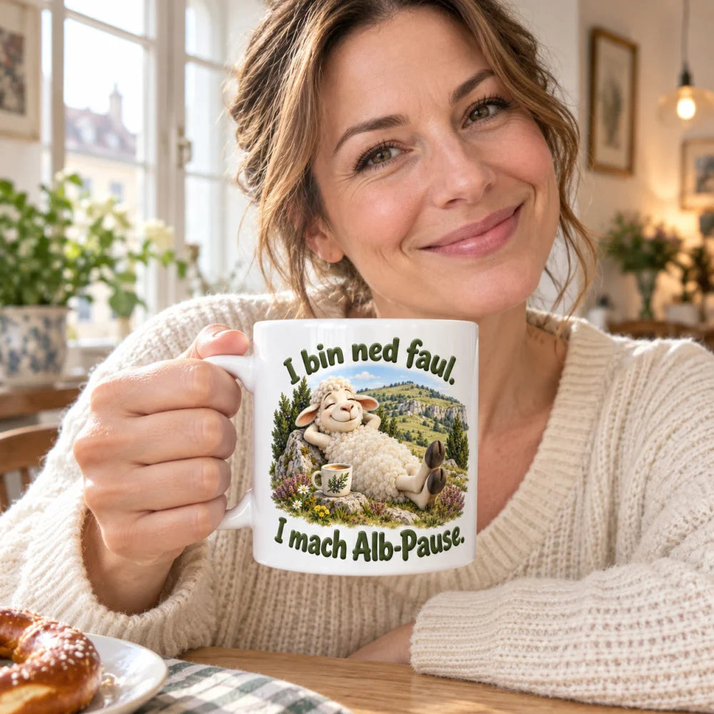 WS-Trend Alb Schäfle Tasse schwäbischer Spruch Keramik 330 ml Geschenk - WS-Trend.de