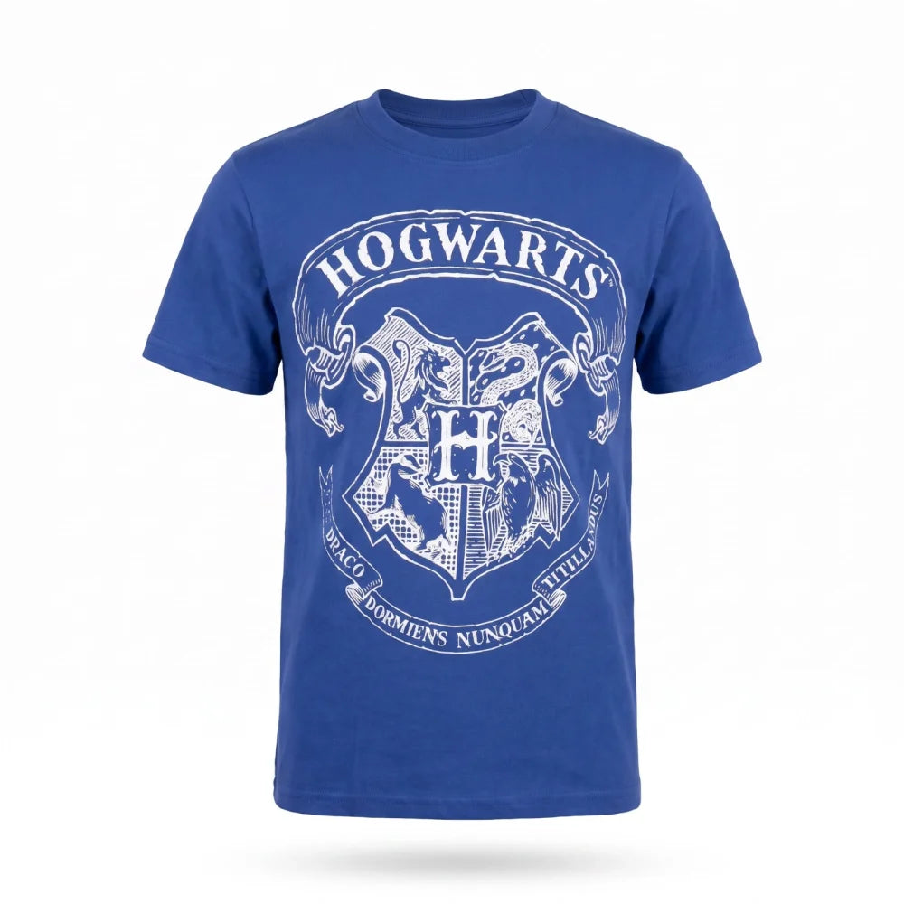 Harry Potter Hogwarts T-Shirt Kinder Shirt Farbwahl Hellblau Blau Gr. 110 - WS-Trend.de