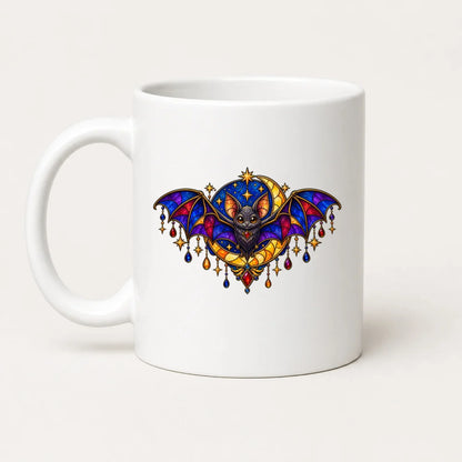 Halloween Tasse Fledermaus 325 ml Keramik Buntglas Geschenk - WS-Trend.de