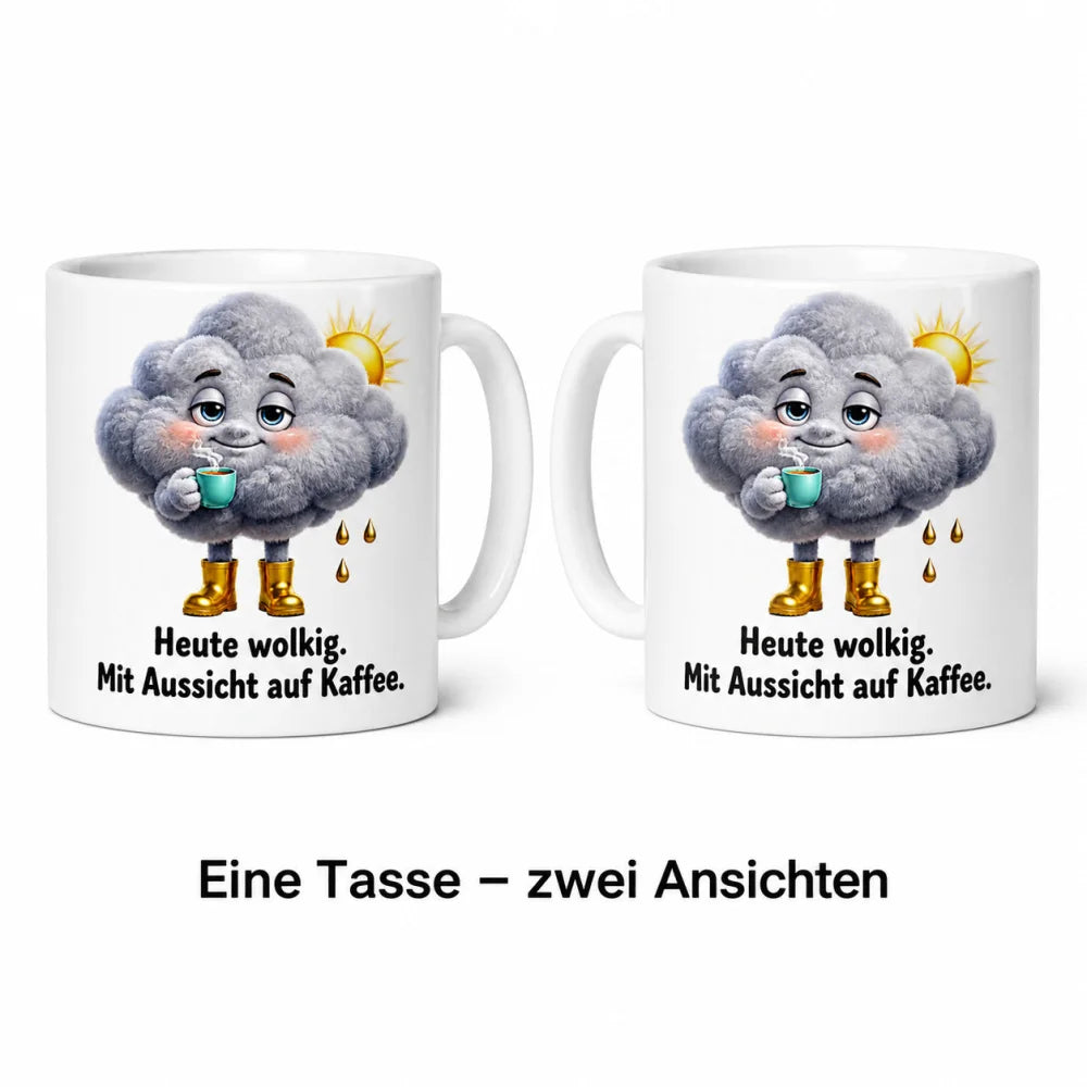 Kaffeewolke Kaffeetasse - lustiger Spruch - 330 ml beidseitig bedruckt - WS-Trend.de