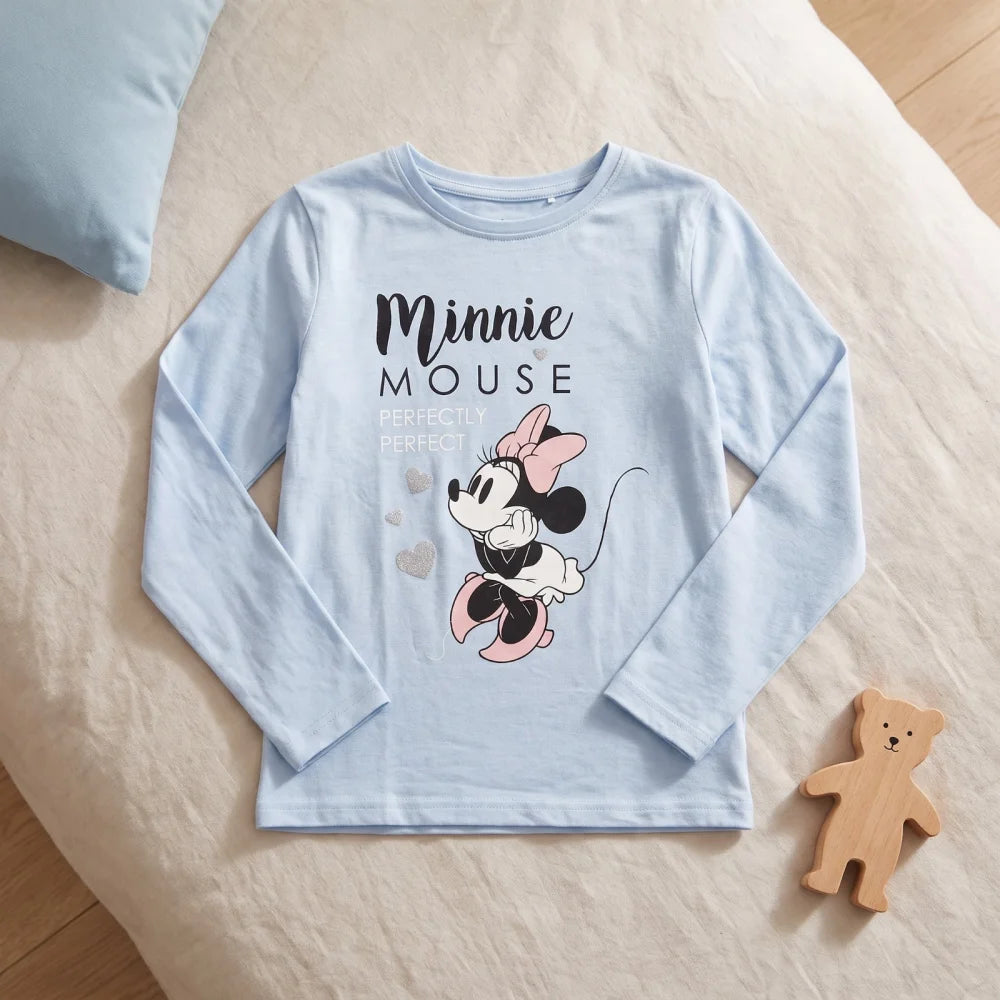 Disney Minnie Maus langarm T-Shirt Kinder Mädchen 98 bis 128 - 100% Baumwolle - WS-Trend.de
