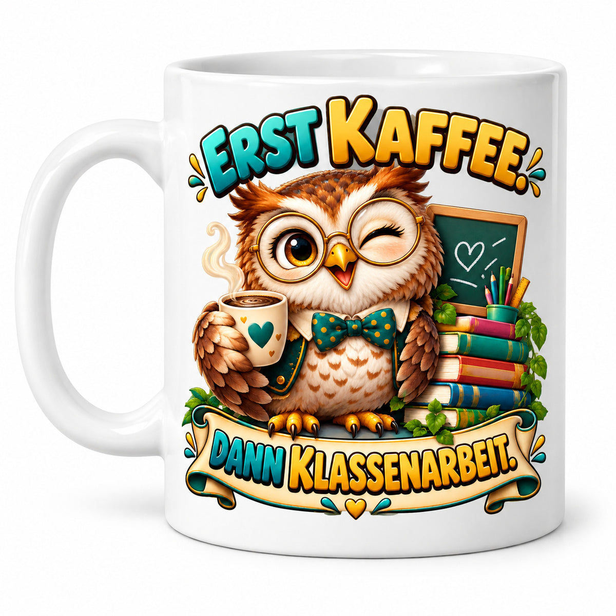 Lehrer Tasse Keramik 330 ml Geschenk Lehrerin Unterricht Spruch Kaffee