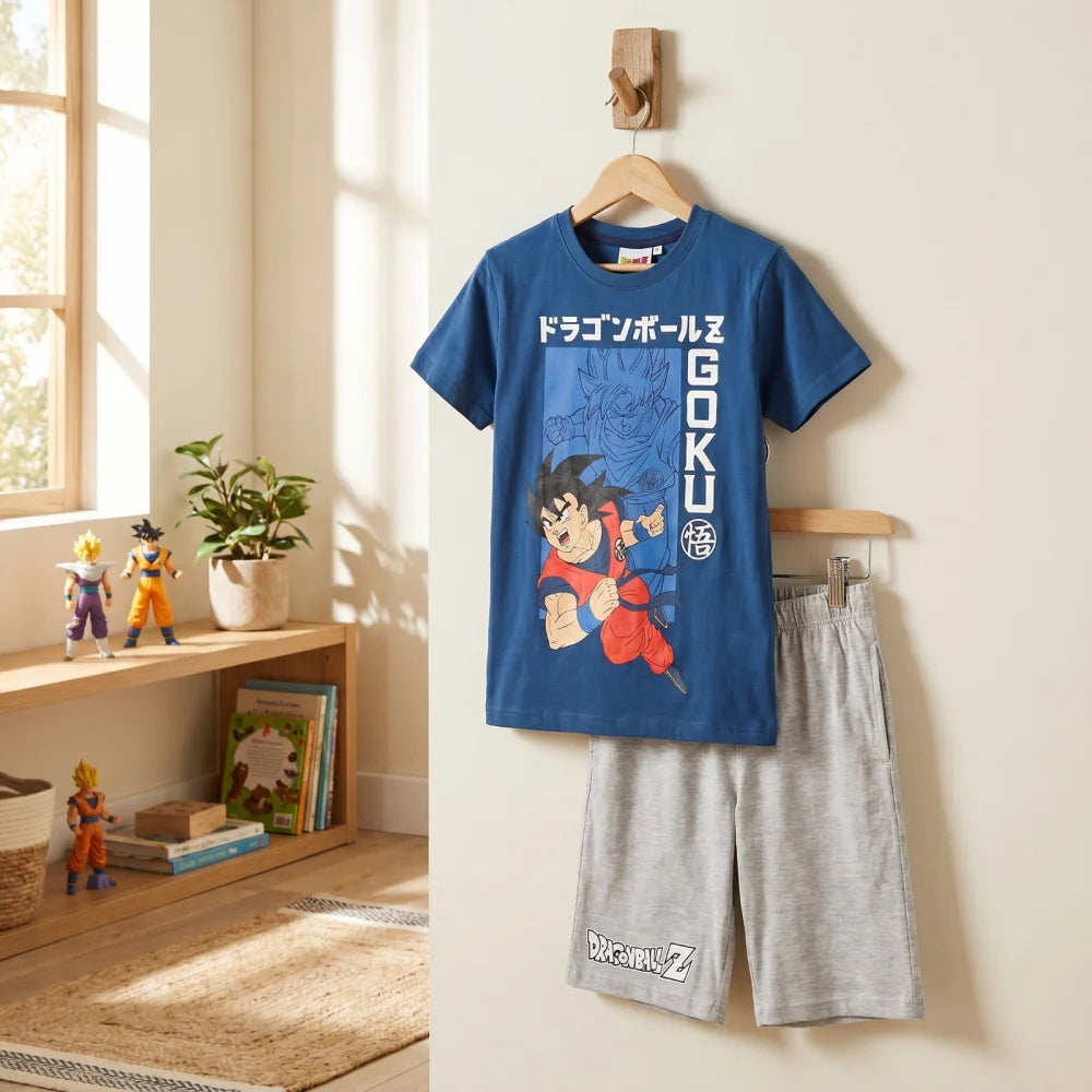 Anime Dragon Ball Goku Kinder Schlafanzug Pyjama Shirt Shorts Gr.116-152 - WS-Trend.de