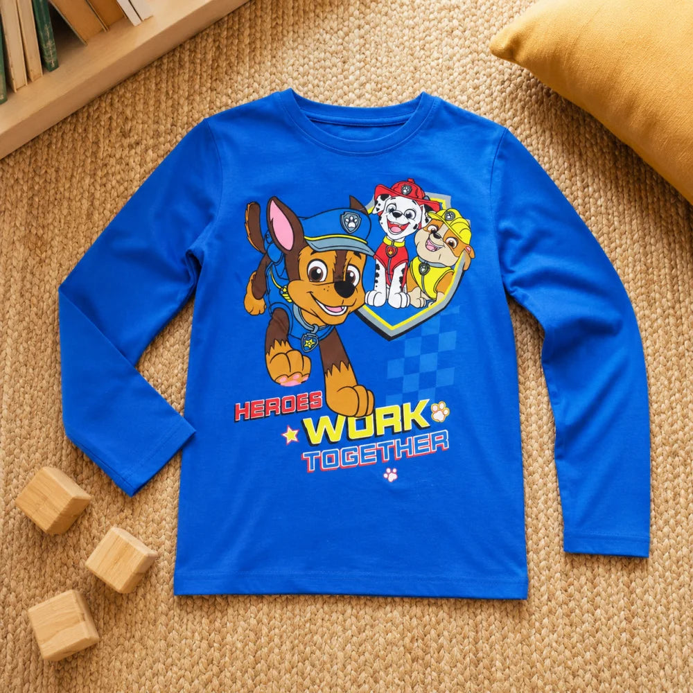 Paw Patrol Kinder Jungen langarm Shirt Gr. 98-128 Chase Marshall Rubble - WS-Trend.de
