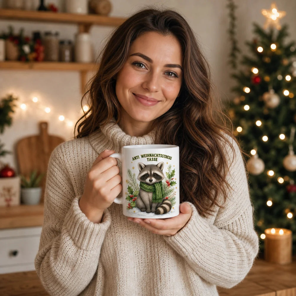 Anti Weihnachtsstress Tasse Weihnachten – Tiere Aquarell - WS-Trend.de