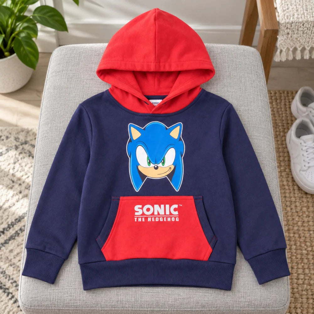 Sonic the Hedgehog Kinder Jungen Fleece Hoodie Kapuzenpullover Pulli - WS-Trend.de