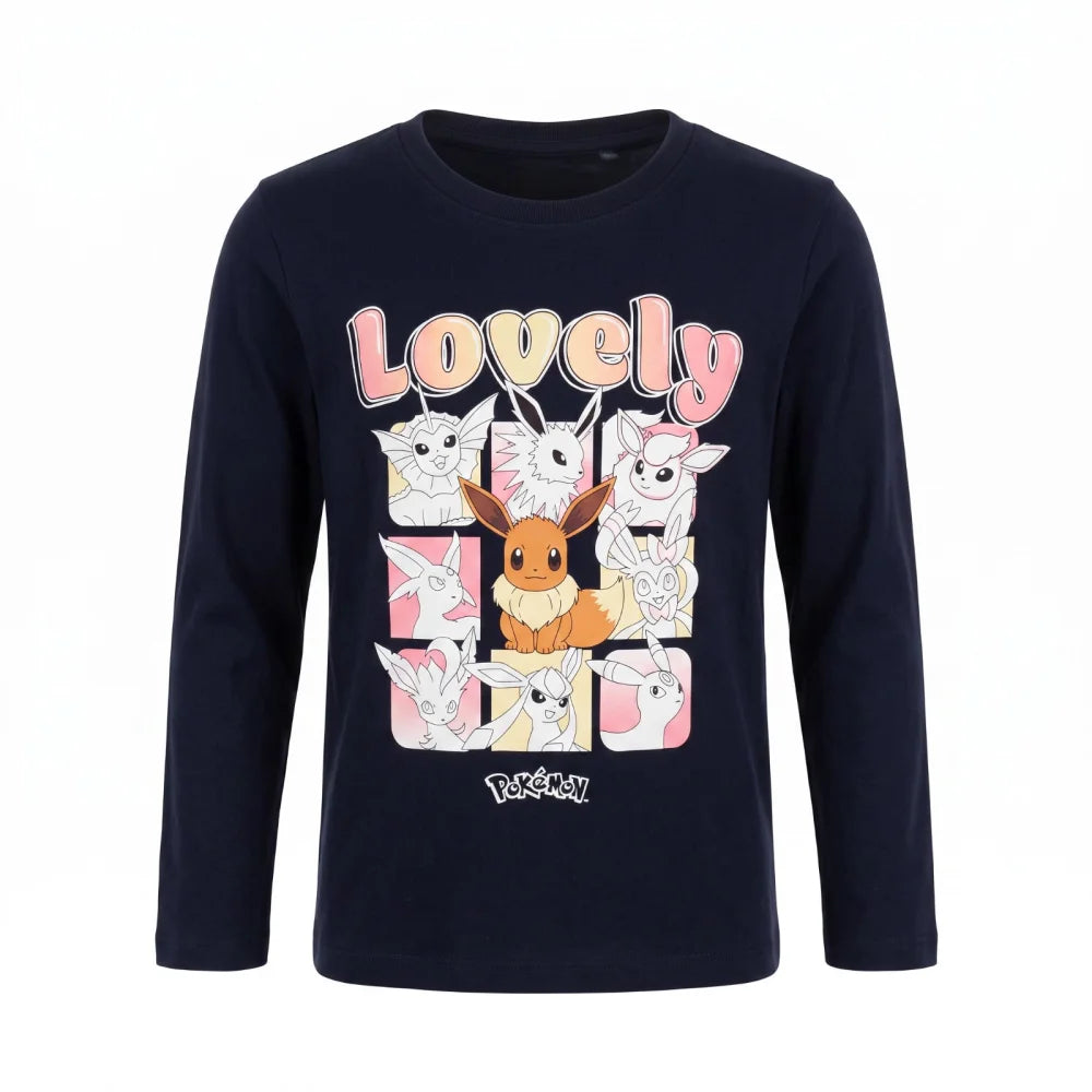 Pokemon Pikachu and Friends Kinder langarm T-Shirt Shirt Gr. 104 - 140 - 100% Ba - WS-Trend.de