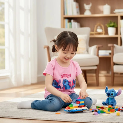 Disney Stitch Kinder Mädchen T-Shirt Kurzarm Shirt Gr. 98 bis 128 Baumwolle - WS-Trend.de