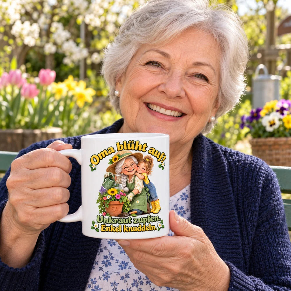 WS-Trend Gartenoma Kaffeetasse 330 ml Oma Geschenk mit lustigem Spruch - WS-Trend.de