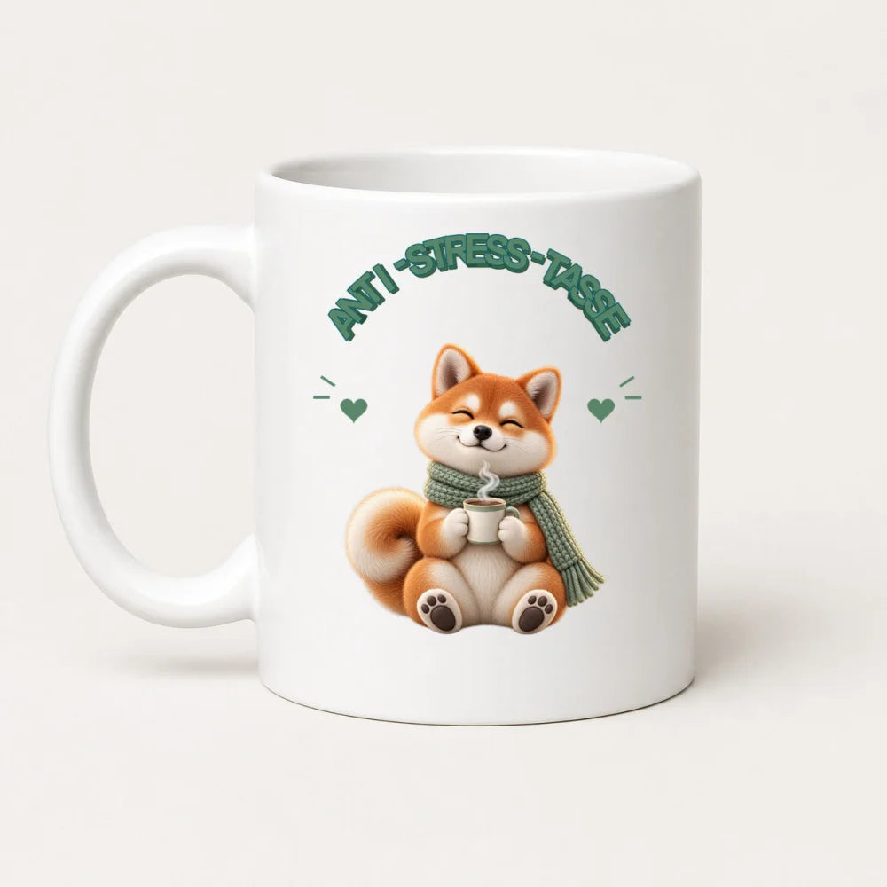 Anti-Stress-Tasse Shiba Inu 325 ml Keramik Kaffeebecher Geschenk - WS-Trend.de
