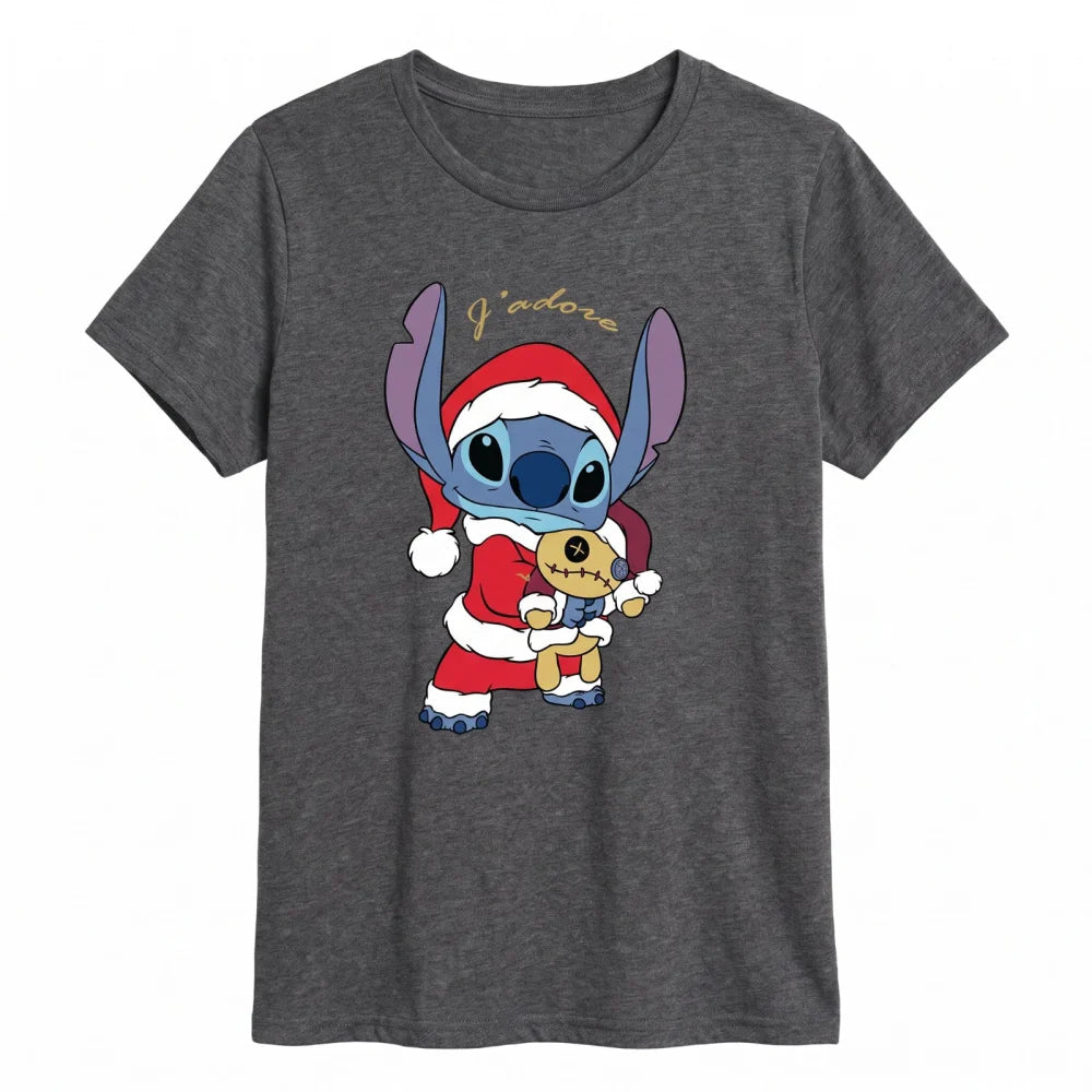 Disney Stitch Damen Weihnachten kurzarm Shirt T-Shirt Gr. S-XL - WS-Trend.de
