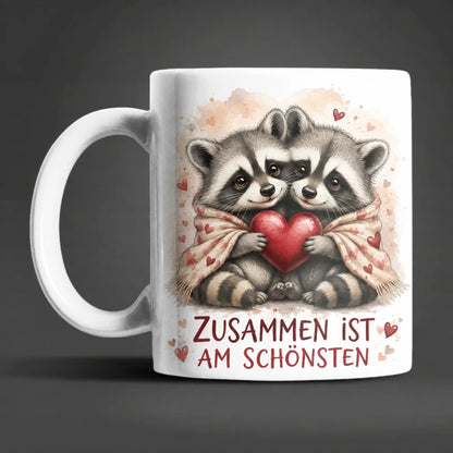 Liebestasse Tiermotiv - Kaffeetasse Geschenk fuer Partner 330 ml weiss - WS-Trend.de