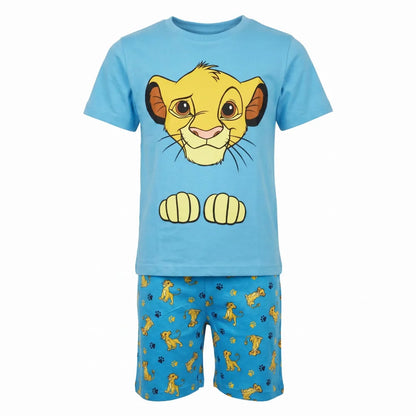 König der Löwen Simba Kinder kurzarm Schlafanzug Pyjama 98 -128 Baumwolle - WS-Trend.de
