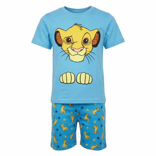 König der Löwen Simba Kinder kurzarm Schlafanzug Pyjama 98 -128 Baumwolle - WS-Trend.de