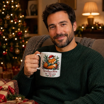 Winterfuchs Weihnachtstasse - Geschenk zu Weihnachten - Keramik 330 ml - WS-Trend.de
