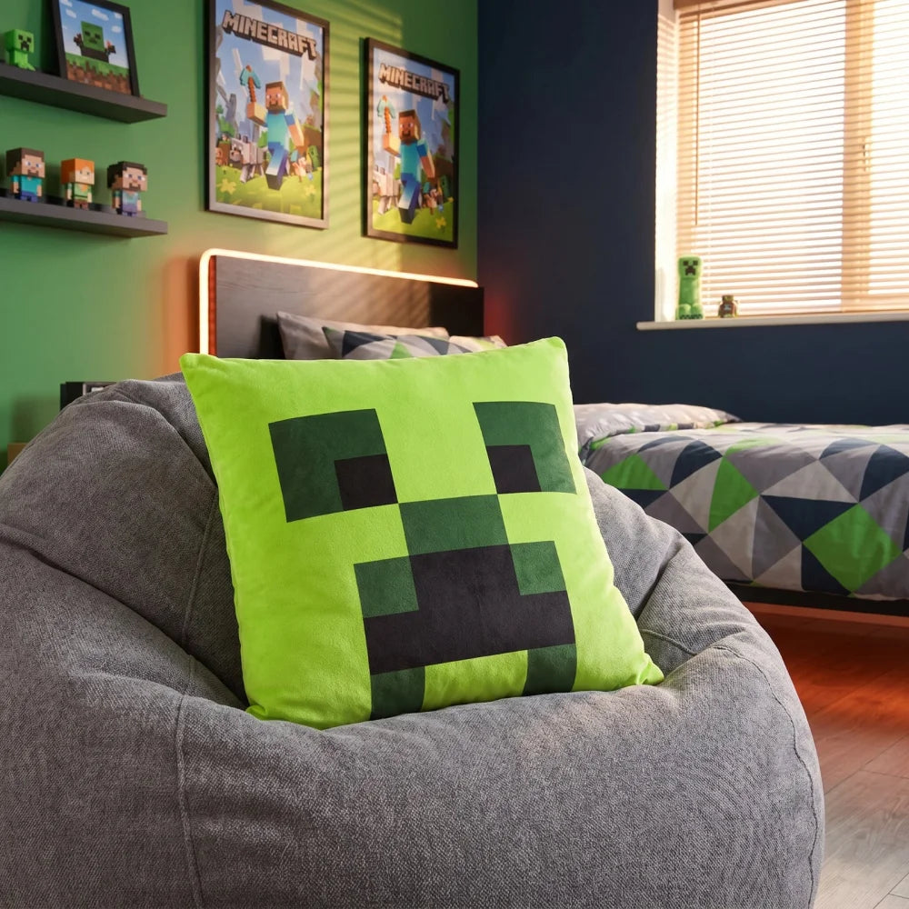 Minecraft Gamer Creeper Kissen Dekokissen 40x40 cm - WS-Trend.de