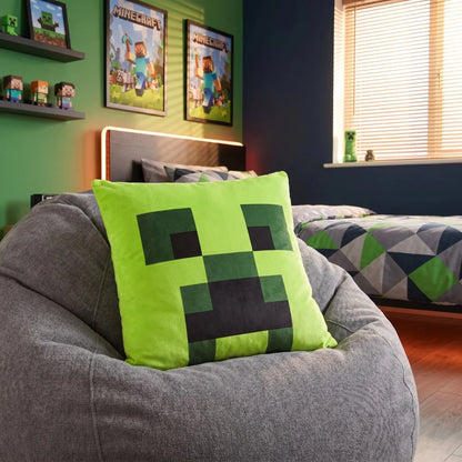 Minecraft Gamer Creeper Kissen Dekokissen 40x40 cm - WS-Trend.de