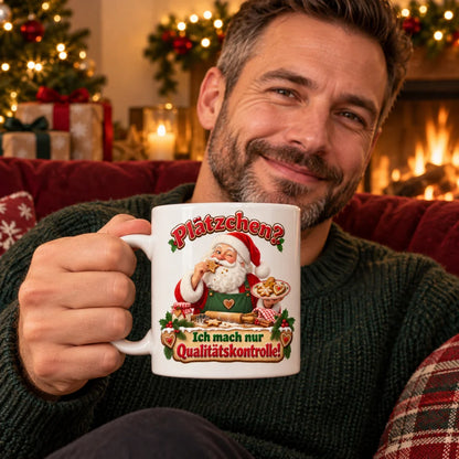 WS-Trend Plätzchenkontrolle Weihnachtstasse 330 ml Geschenk mit Spruch - WS-Trend.de