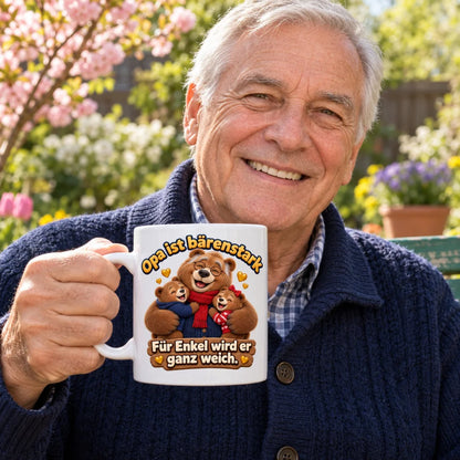 WS-Trend Bärenopa Tasse Keramik 330 ml Geschenk für Opa zum Geburtstag - WS-Trend.de