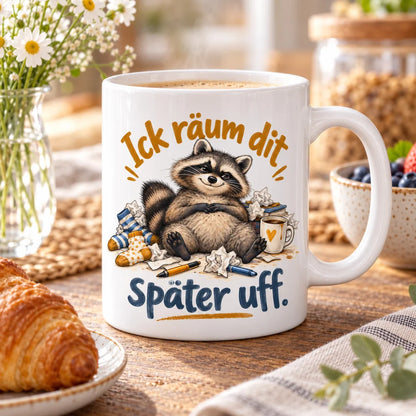 WS-Trend Berliner Waschbär Tasse lustiger Spruch Keramik 330 ml witzig - WS-Trend.de