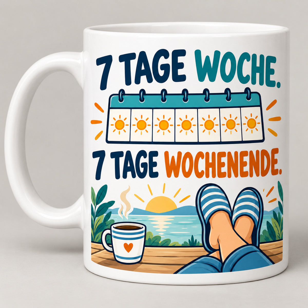 Rententasse mit Spruch Keramik 330ml Geschenk zum Ruhestand beidseitig