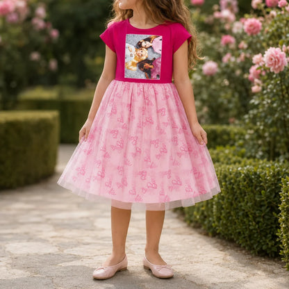 Barbie and Freinds Kinder Mädchen Sommerkleid Kleid Gr 98-128 Baumwolle - WS-Trend.de