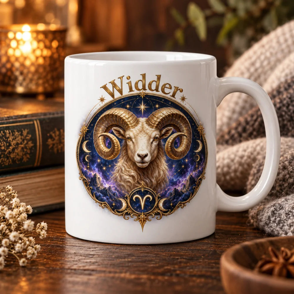 WS-Trend Sternzeichen Tasse Widder mystisch Keramik 330 ml Geschenk - WS-Trend.de