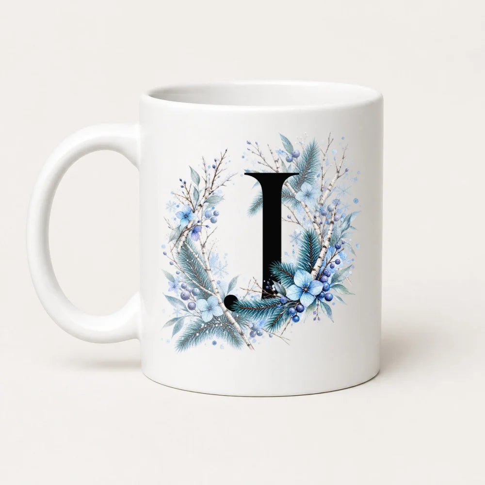 Winter Tasse A-Z Buchstaben 325 ml Keramik Geschenkidee personalisiert - WS-Trend.de