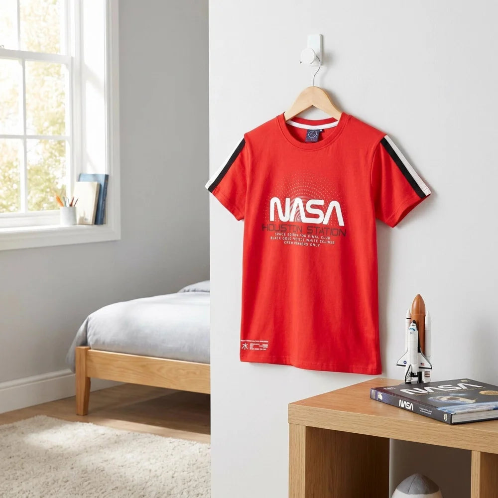 NASA Space Center Kinder Jungen kurzarm T-Shirt Shirt 104-128 100% Baumwolle - WS-Trend.de